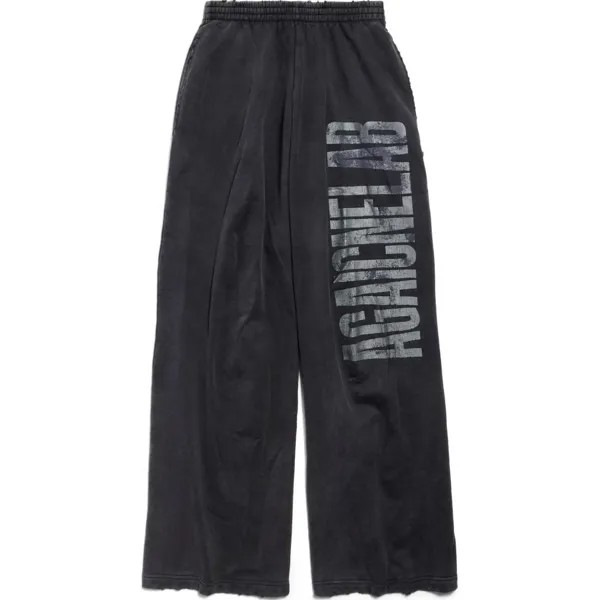 Трикотажные спортивные штаны мужские черные Balenciaga, черный