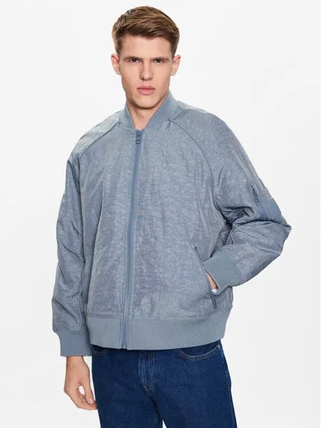 Бомбер свободного кроя Calvin Klein, серый