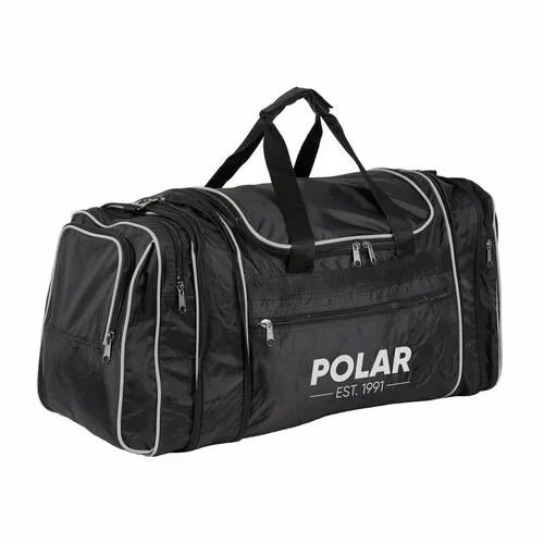 Сумка-баул POLAR, 58 л, 26х37х60 см, ручная кладь, черный, серый