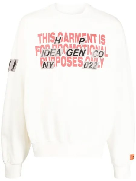 Heron Preston толстовка с надписью, белый