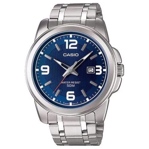 Наручные часы CASIO Collection MTP-1314D-2A, серебряный, синий