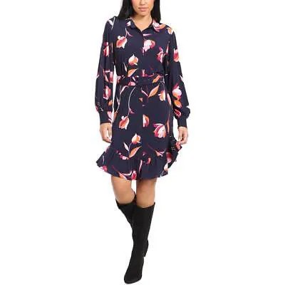Женское платье-рубашка из джерси London Times с принтом Petites BHFO 2776