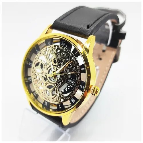 Наручные часы Viamax Часы наручные кварцевые Viamax в прозрачном корпусе, золотой