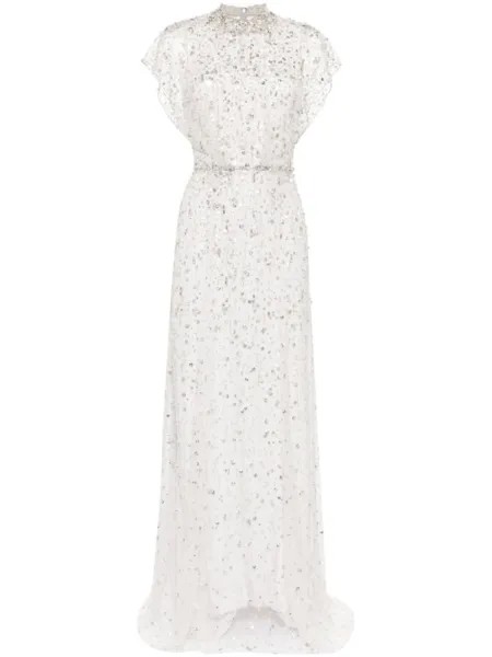 Платье Crystal Drop Jenny Packham, серый