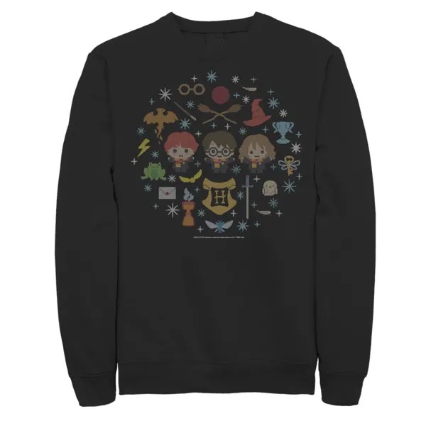 Мужской рождественский групповой снимок Гарри Поттера в стиле чиби, уродливый свитер, толстовка Licensed Character