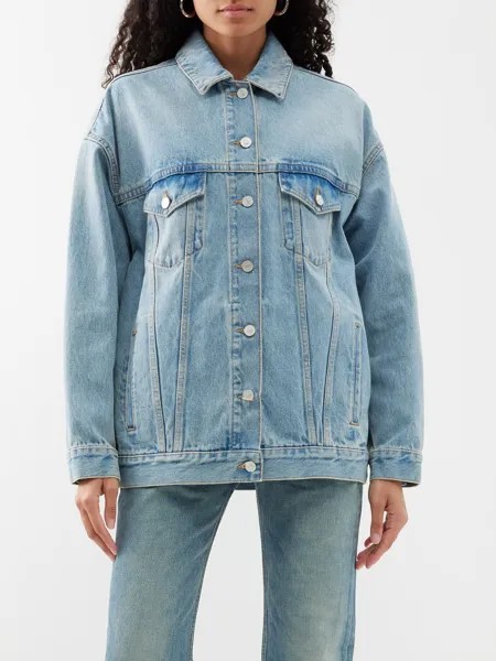 Джинсовая куртка оверсайз с вышитым логотипом 4g Givenchy, синий