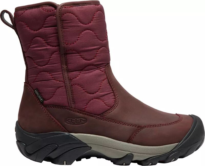 Женские непромокаемые зимние ботинки Keen Betty Boot без застежек, бордовый/черный