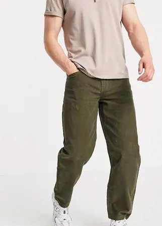 Вельветовые джинсы цвета хаки классического кроя New Look-Зеленый