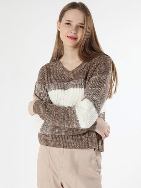 Пуловер женский Colin's CL1062232_Q1.V1_BEI белый L