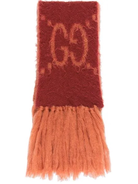 Gucci жаккардовый шарф с узором GG