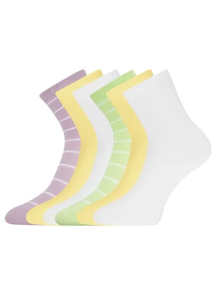 Комплект носков женских oodji 57102466T6 разноцветных 35-37