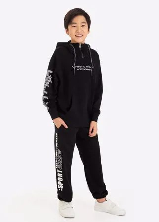 Чёрные спортивные брюки Jogger oversize для мальчика Gloria Jeans