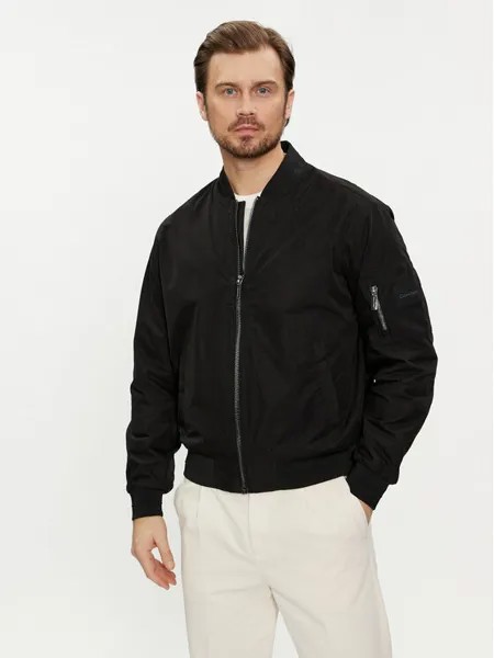 Бомбер стандартного кроя Calvin Klein, черный