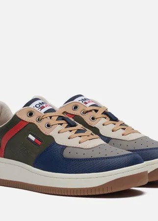 Мужские кроссовки Tommy Jeans Basket Cupsole Fashion, цвет оливковый, размер 40 EU