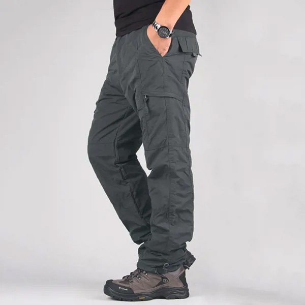 Мужской флисовый свободный комбинезон Thickened Plus с несколькими карманами Tactical Pants