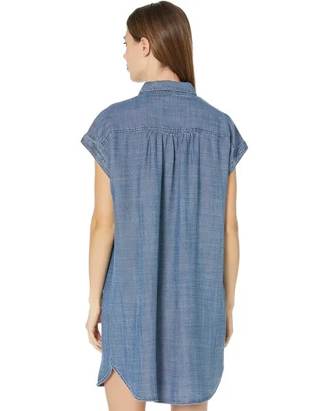 Платье Lilla P Button-Down Chambray Shirtdress, цвет Chambray