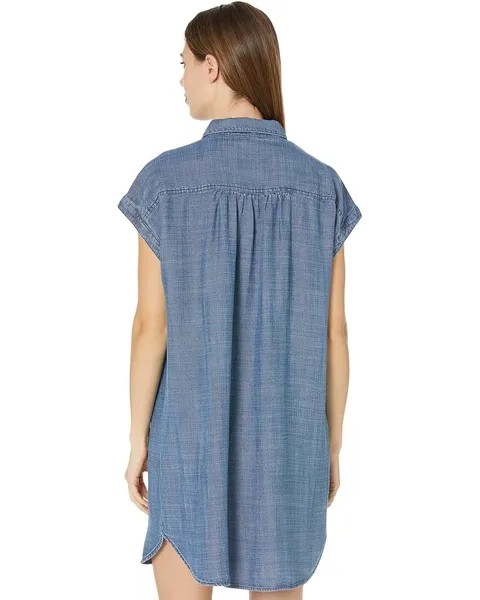 Платье Lilla P Button-Down Chambray Shirtdress, цвет Chambray