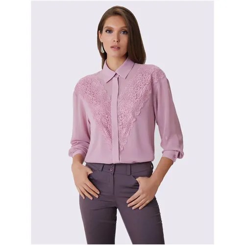 Блуза Арт-Деко, размер 48, розовый