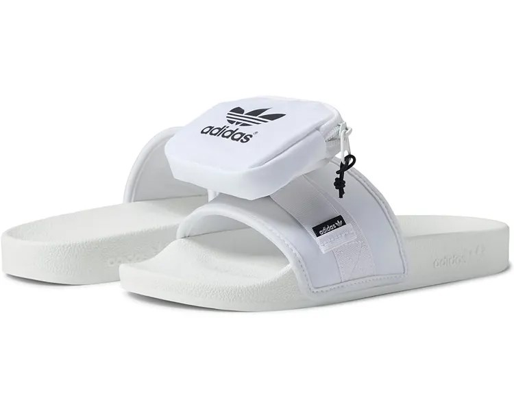 Сандалии Adidas adilette, цвет White/White/Black