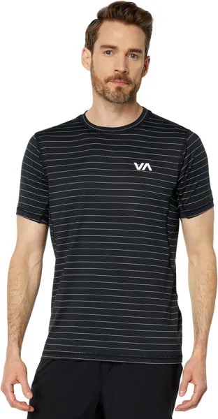 Футболка с короткими рукавами и полосками Sport Vent RVCA, черный