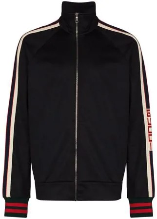 Gucci спортивная куртка на молнии с логотипом