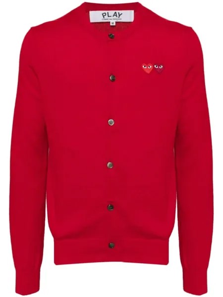 Comme Des Garçons Play кардиган с вышивкой, красный