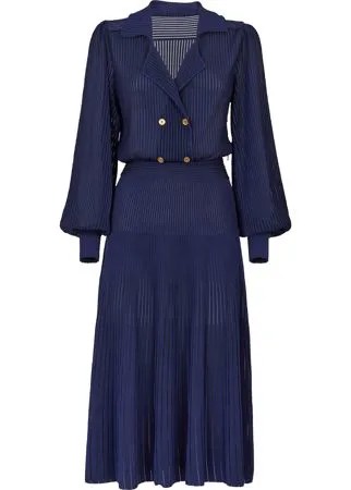 Fendi платье-рубашка в рубчик