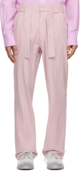 Розовые строгие брюки Commas
