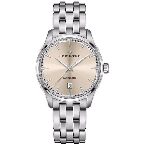 Наручные часы Hamilton Часы Hamilton Jazzmaster Gents Auto H32475120, серебряный, розовый