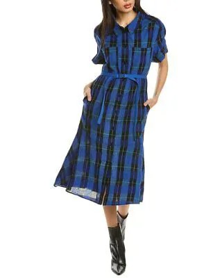 Stella Mccartney Sally Шерстяное платье-рубашка женское серое 38