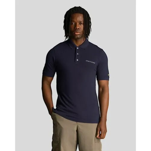 Поло Lyle & Scott Embroidered Polo Shirt, размер XL, черный, синий