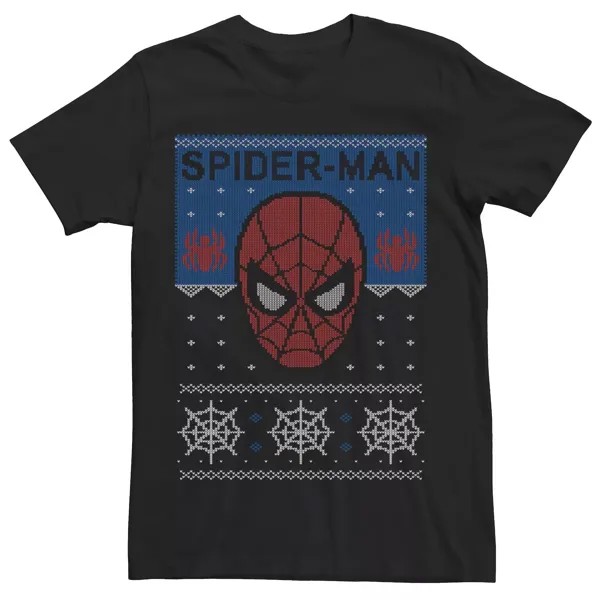 Мужской уродливый рождественский свитер с короткими рукавами и изображением Человека-паука Marvel Licensed Character