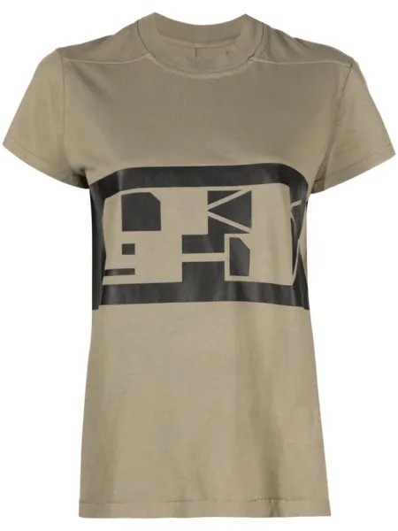 Rick Owens DRKSHDW футболка с графичным принтом, зеленый