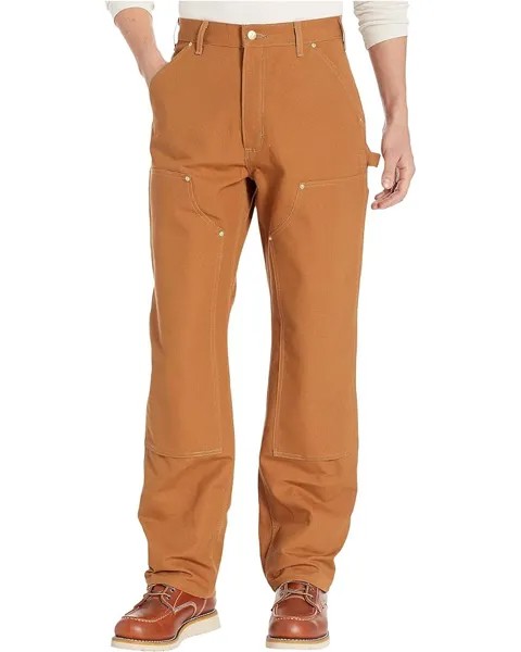 Брюки Carhartt Firm Duck Double Front Work Dungaree, цвет Carhartt Brown