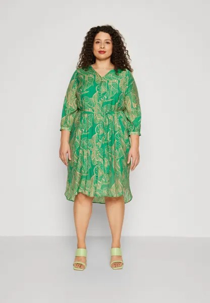 Платье-рубашка CARBETSEY ONLY Carmakoma, зеленый