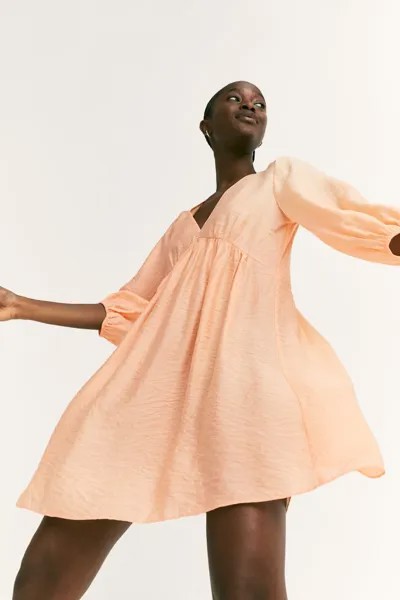 Платье с V-образным вырезом H&M, светло-абрикосовый