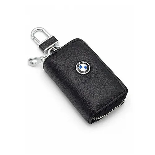 Бирка для ключей BAREZ, гладкая фактура, BMW, 10 шт., черный