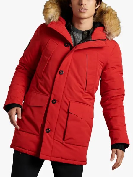 Куртка-парка Everest Superdry, красный с высоким риском