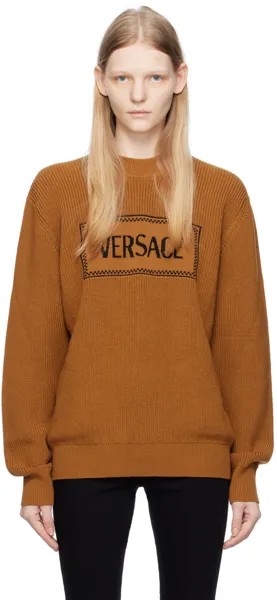 Оранжевый винтажный свитер 90-х годов Versace