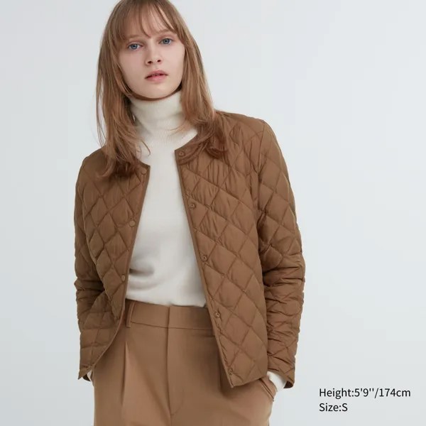 Куртка утепленная Uniqlo Warm Padded Quilted, коричневый