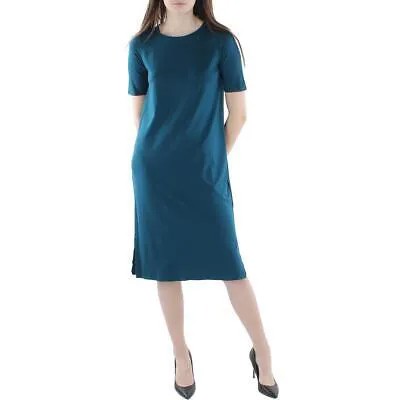 Женское зеленое платье-футболка Eileen Fisher Crew Shift Petites PS BHFO 6851