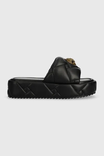 Кожаные тапочки Kensington Puff на платформе Kurt Geiger London, черный