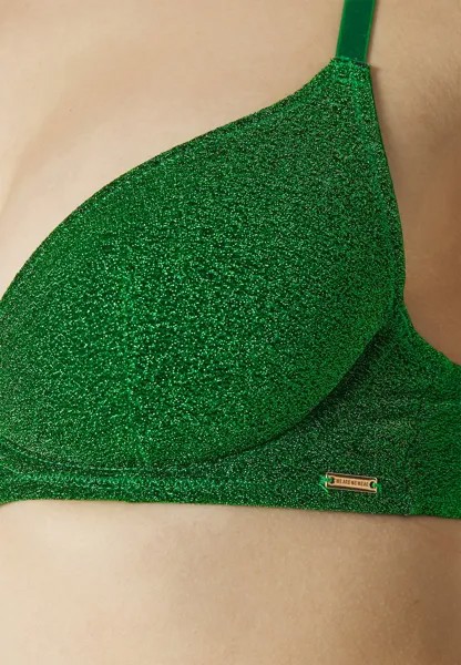 Бюстгальтер-балконет All Over Glitter Bra We Are We Wear, зеленый