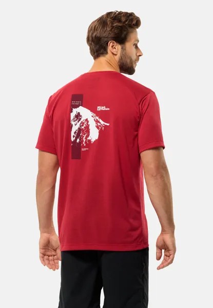 Спортивная футболка VONNAN S/S GRAPHIC Jack Wolfskin, цвет red glow