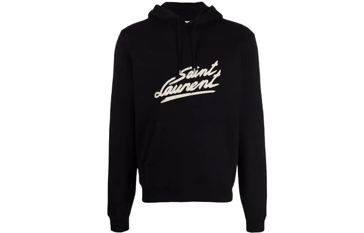 Худи Saint Laurent 50s Signature, черный, цвет Black