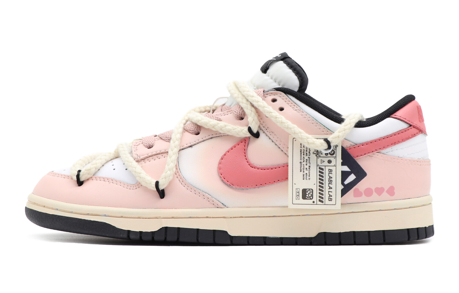 Кроссовки Nike Dunk Skateboarding Shoes Women's Low-top White/powder, розовый