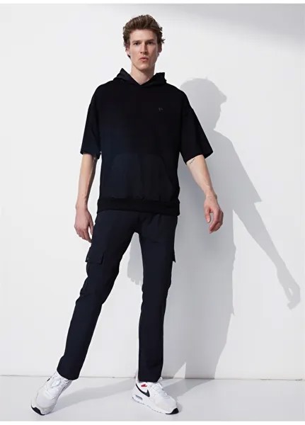 Базовые черные мужские брюки-карго с заниженной талией Fabrika