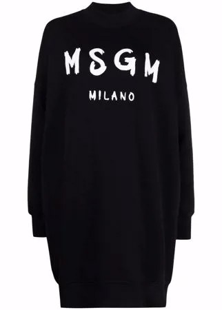 MSGM платье-толстовка с логотипом