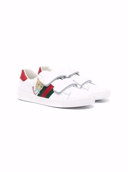 Gucci Kids кеды Ace с вышивкой