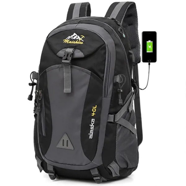 40L Unisex водонепроницаемый Мужской рюкзак Путешествия Pack Спорт Сумка Pack Открытый альпинизм Восхождение Кемпинг Рюкзак для мужчин